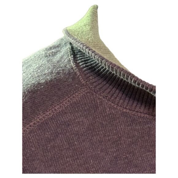 Mens Jos. A. Bank Quarter-Zip Pullover Sweater XL Purple Cotton - Picture 10 of 13